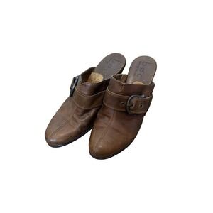 B.o.c Born Concept Shoes Womens Size 8 38‎ Brown Leather Mule Clogs Comfort